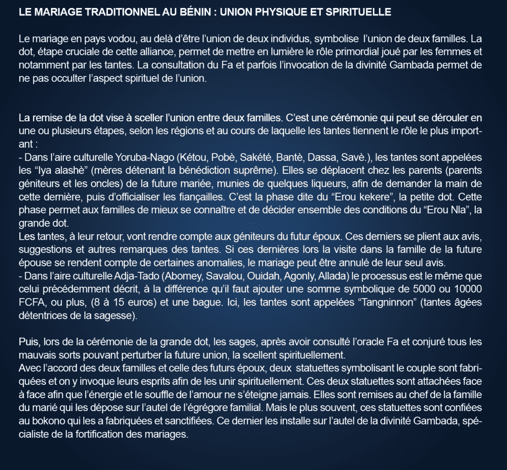 le mariage traditionnel